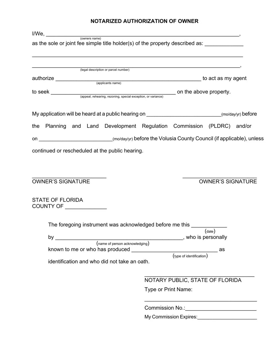 Volusia County, Florida Rehearing and Appeal Application Form Fill