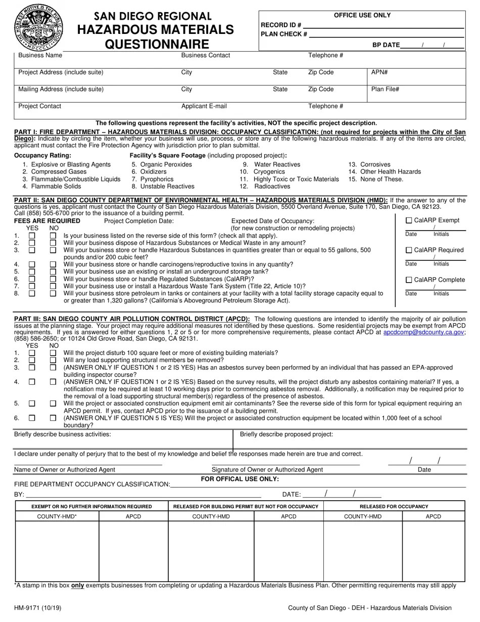 Form HM9171 Fill Out, Sign Online and Download Printable PDF, County