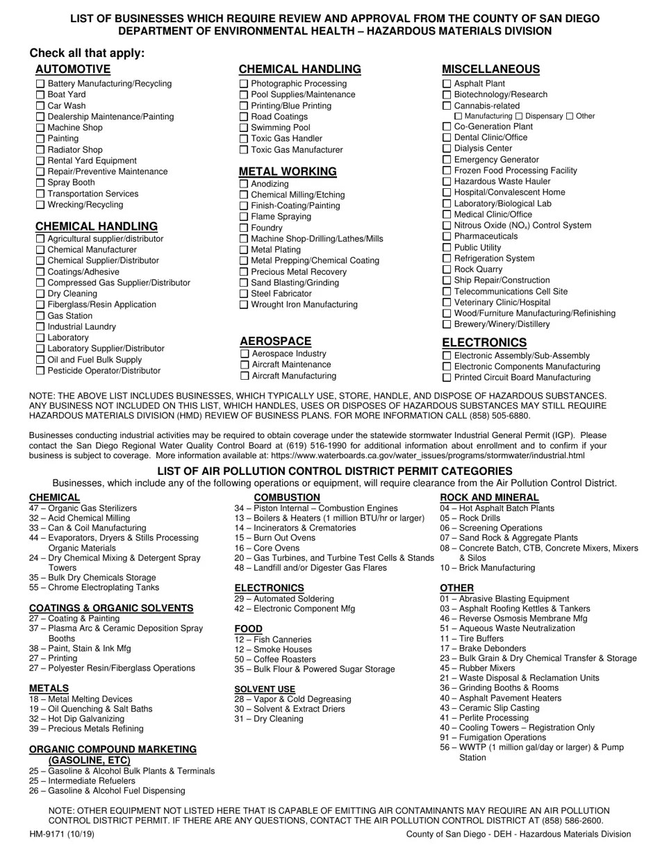 Form HM9171 Fill Out, Sign Online and Download Printable PDF, County