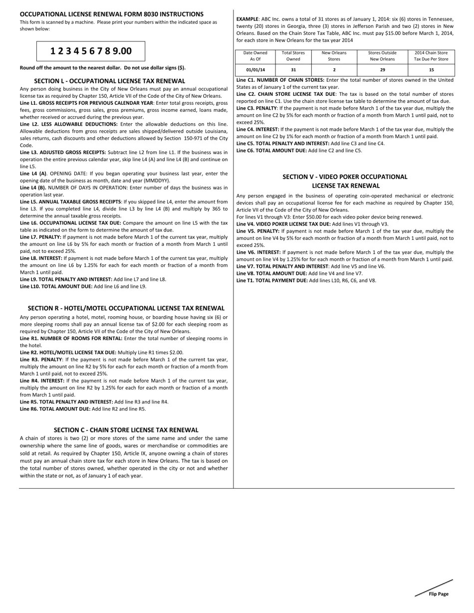 Form 8030 Fill Out, Sign Online and Download Printable PDF, City of New Orleans, Louisiana