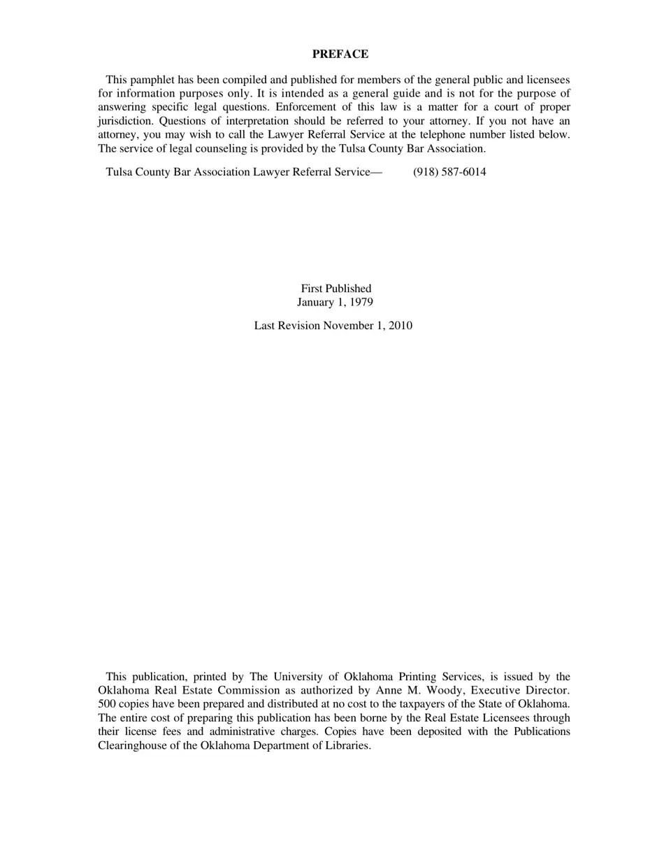 Oklahoma Nonresidential/Residential Landlord and Tenant Acts Fill