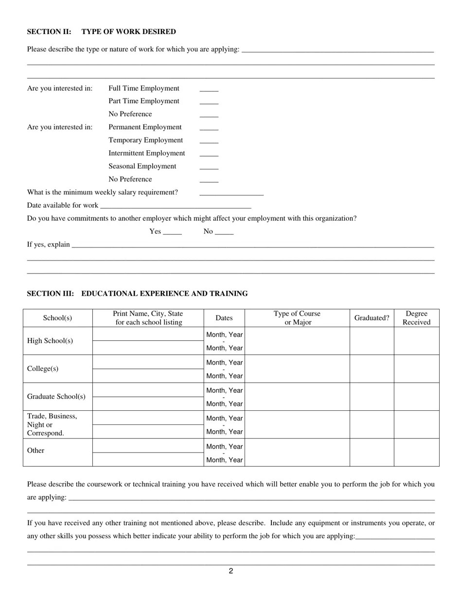 Athens County, Ohio Application for Employment Fill Out, Sign Online