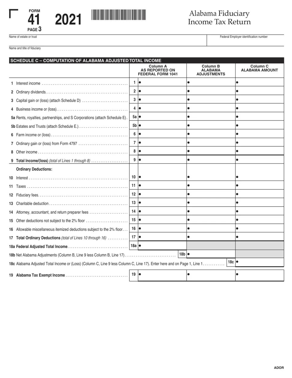 Form 41 Download Fillable PDF or Fill Online Fiduciary Tax