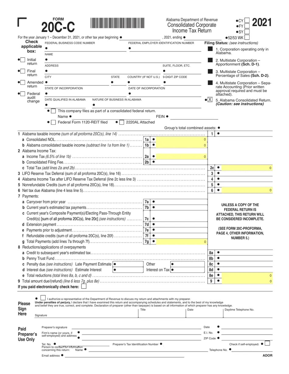 Form 20CC 2021 Fill Out, Sign Online and Download Fillable PDF