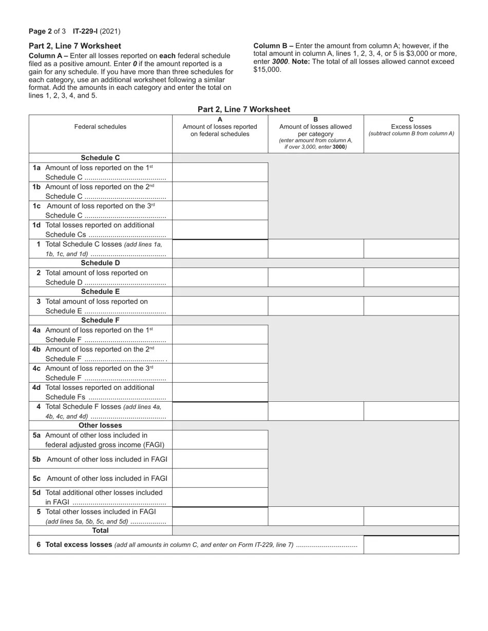 Download Instructions for Form IT229 Real Property Tax Relief Credit