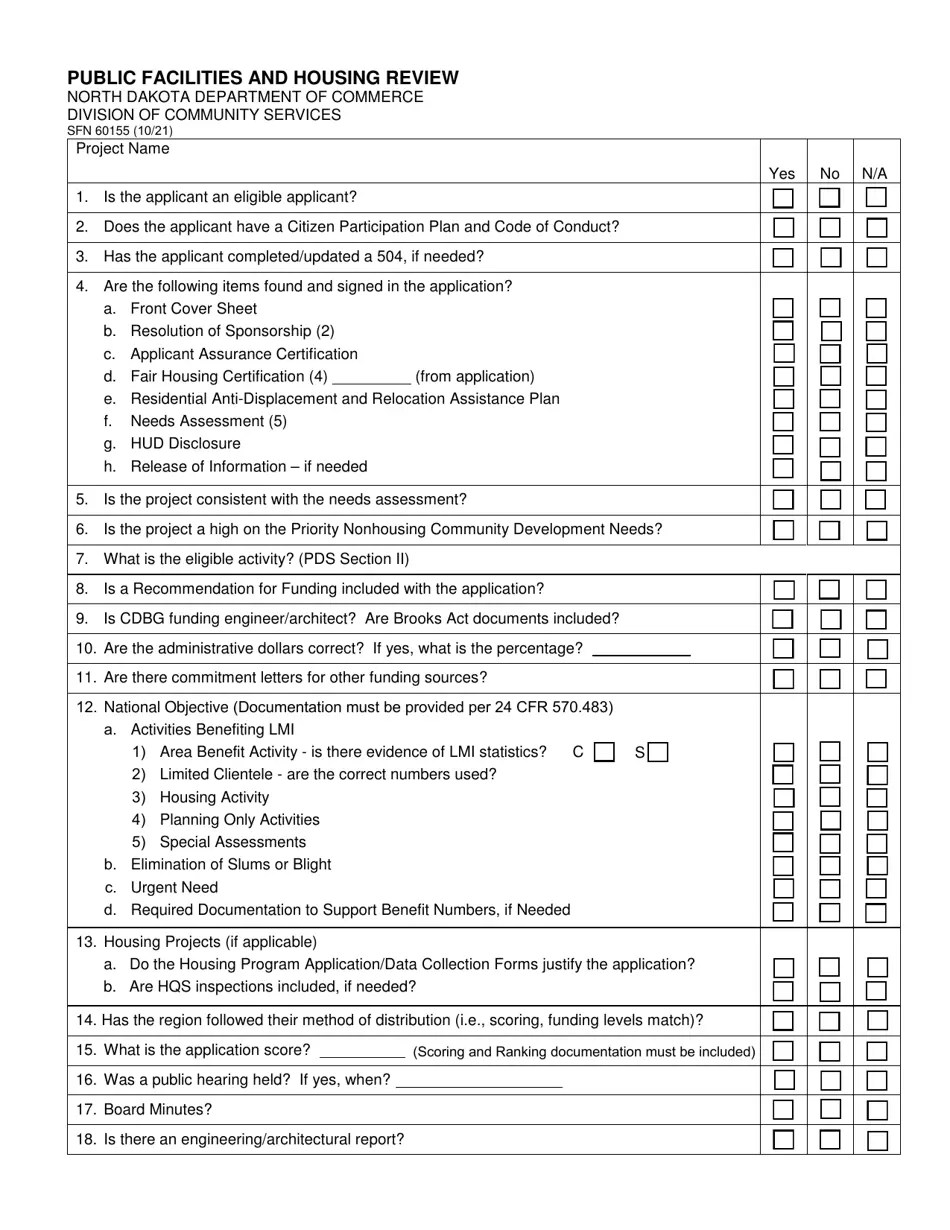 Form SFN60155 Fill Out, Sign Online and Download Fillable PDF, North
