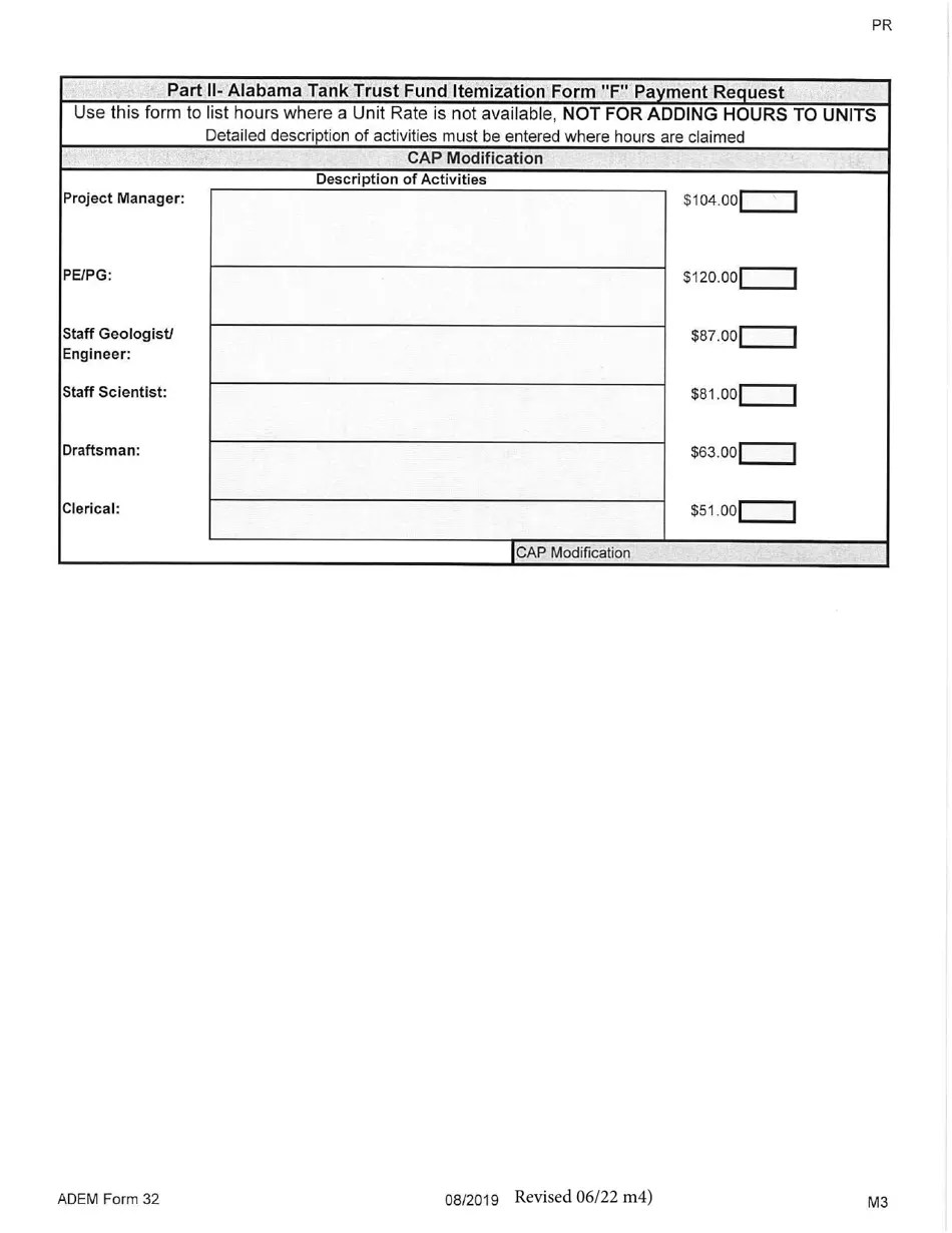ADEM Form 32 Download Printable PDF or Fill Online Alabama Tank Trust