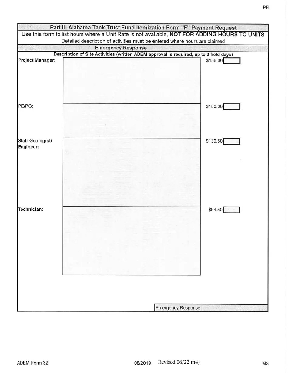 ADEM Form 32 Download Printable PDF or Fill Online Alabama Tank Trust