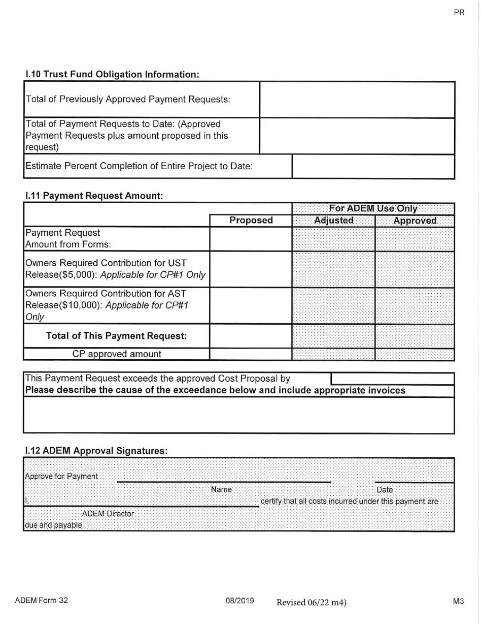 ADEM Form 32 Download Printable PDF or Fill Online Alabama Tank Trust
