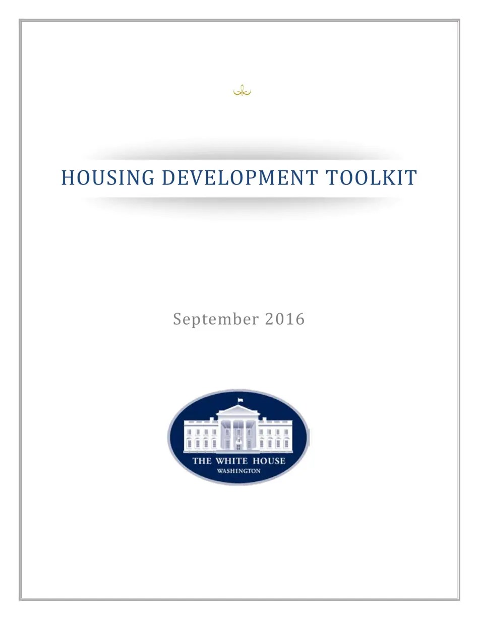 Housing Development Toolkit Fill Out, Sign Online and Download PDF