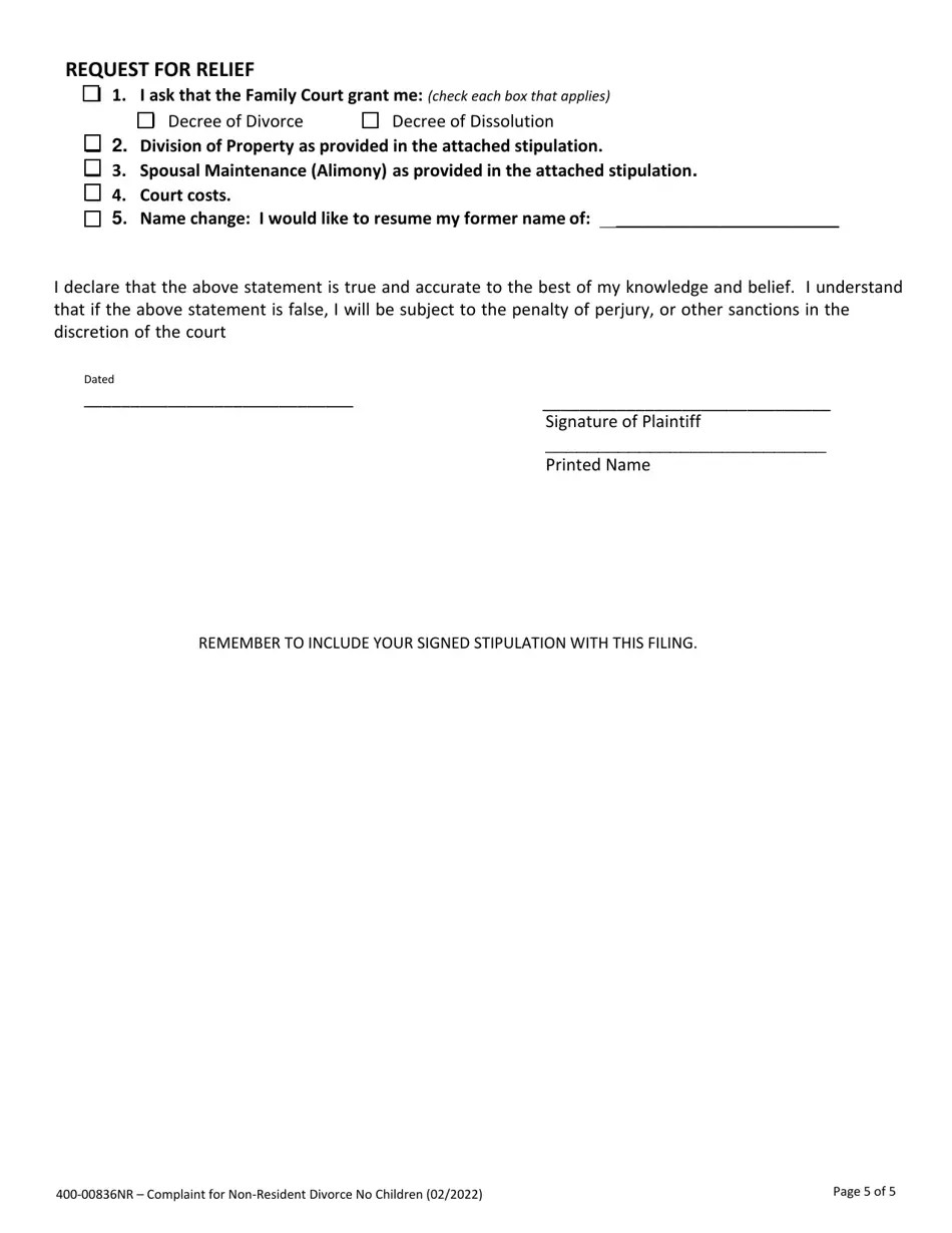 Form 40000836NR Fill Out, Sign Online and Download Fillable PDF