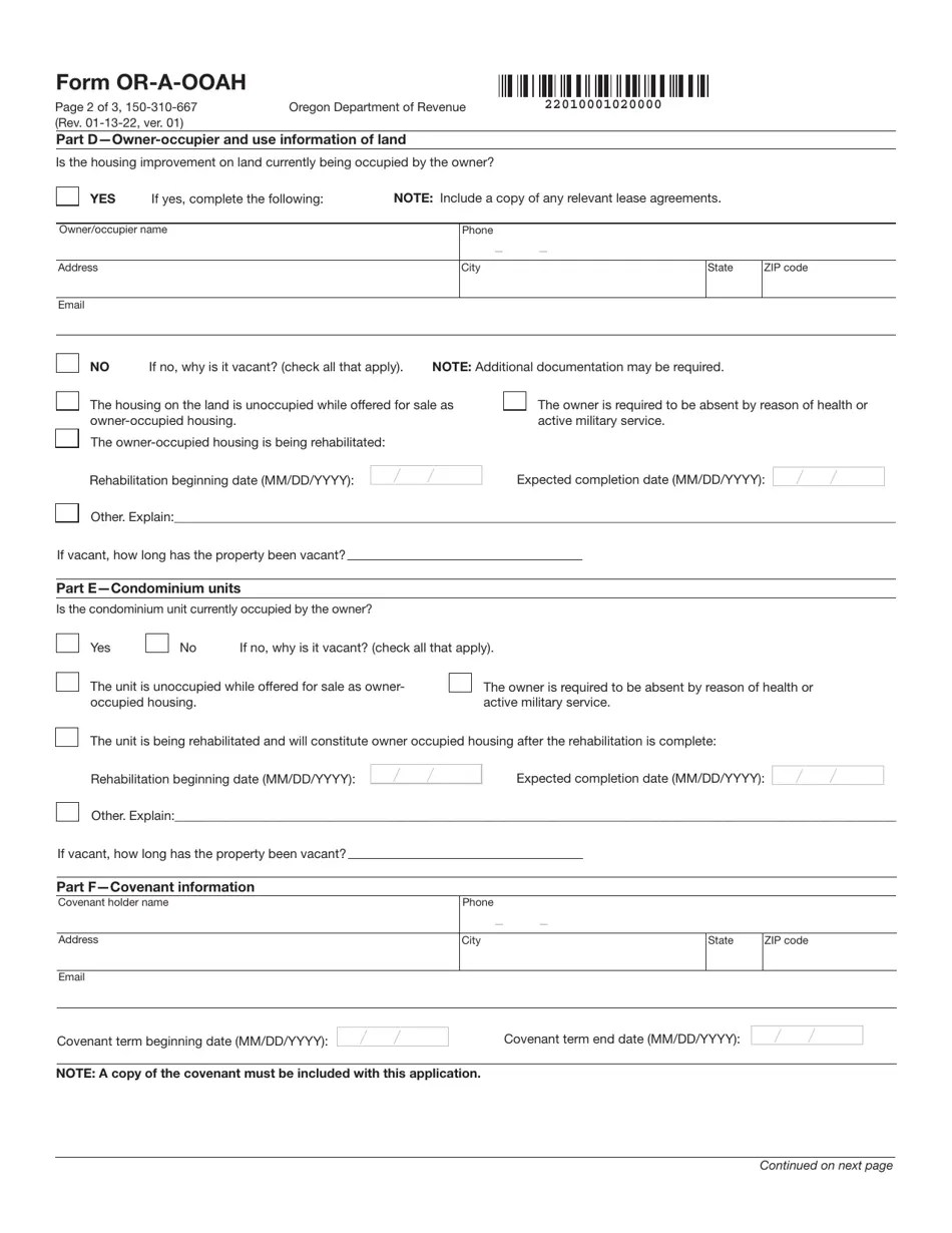 Form ORAOOAH (150310667) Fill Out, Sign Online and Download