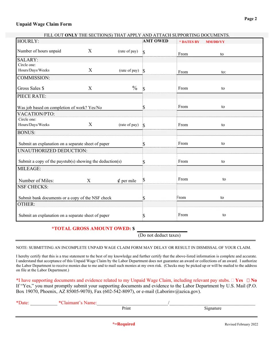 Form Labor_3303 Fill Out, Sign Online and Download Printable PDF