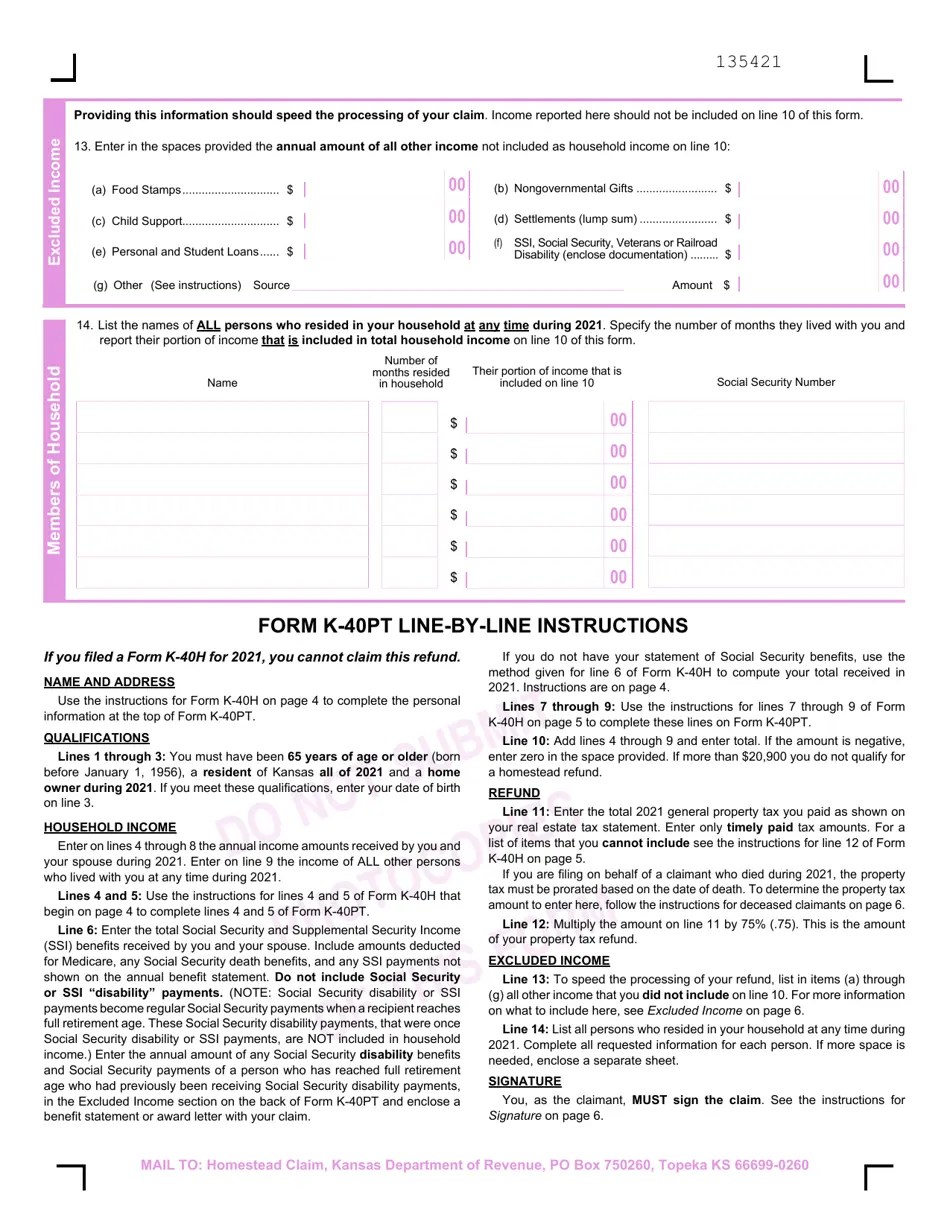 Form K40PT Download Fillable PDF or Fill Online Kansas Property Tax