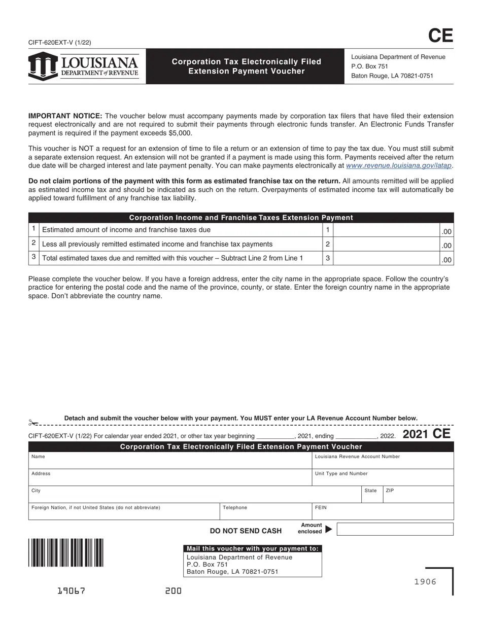 Form CIFT620EXTV 2021 Fill Out, Sign Online and Download Fillable