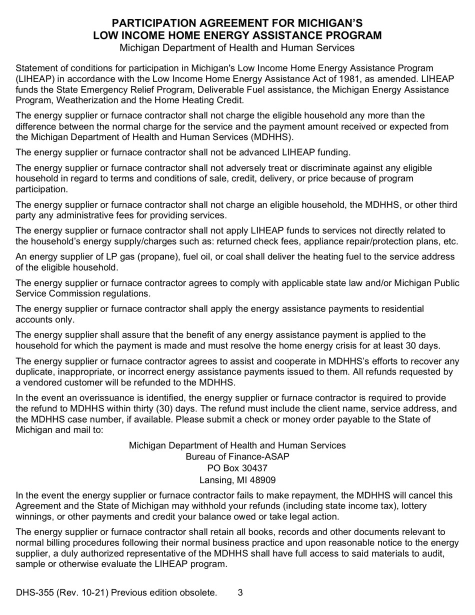 Form DHS355 Download Fillable PDF or Fill Online Participation