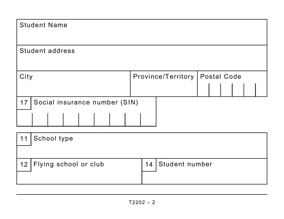 Form T2202 Fill Out, Sign Online and Download Printable PDF, Canada