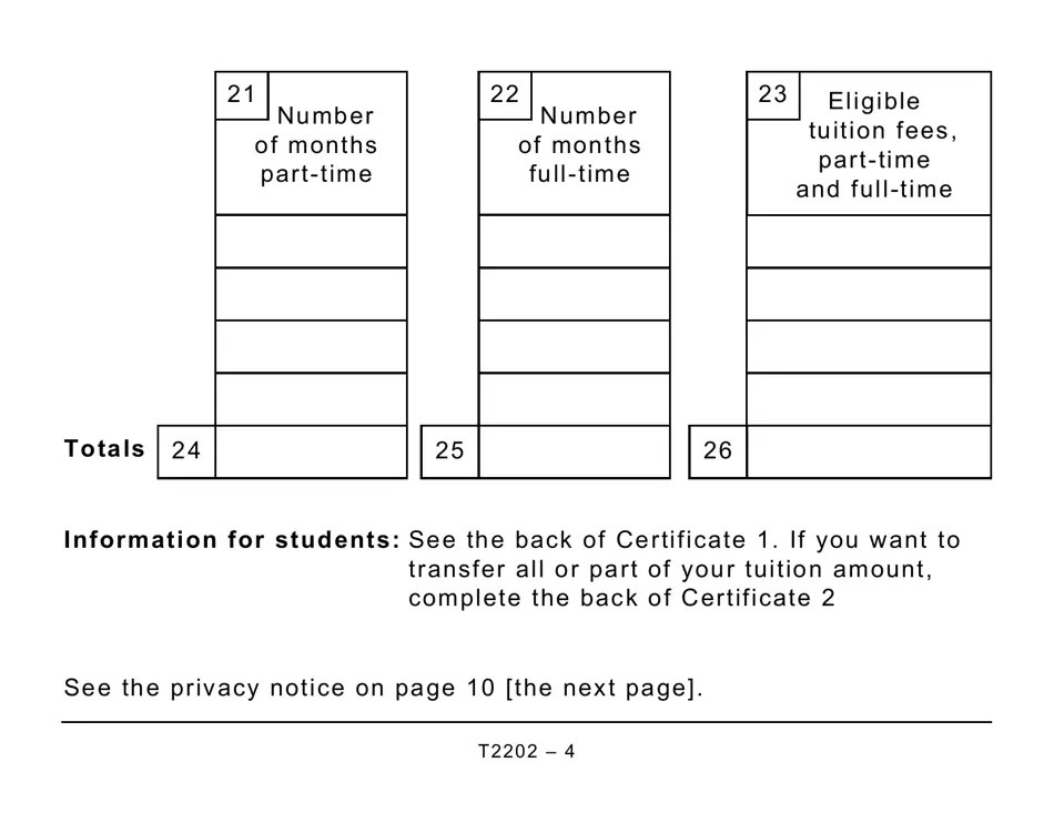 Form T2202 Fill Out, Sign Online and Download Printable PDF, Canada