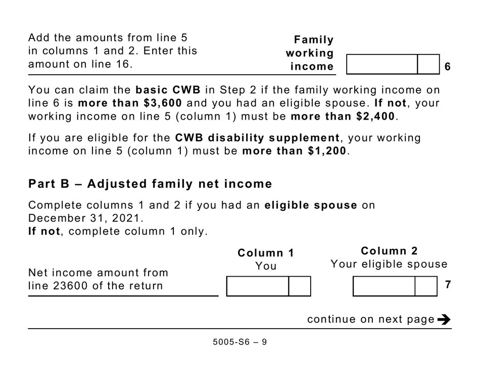 Form 5005S6 Schedule 6 Download Printable PDF or Fill Online Canada