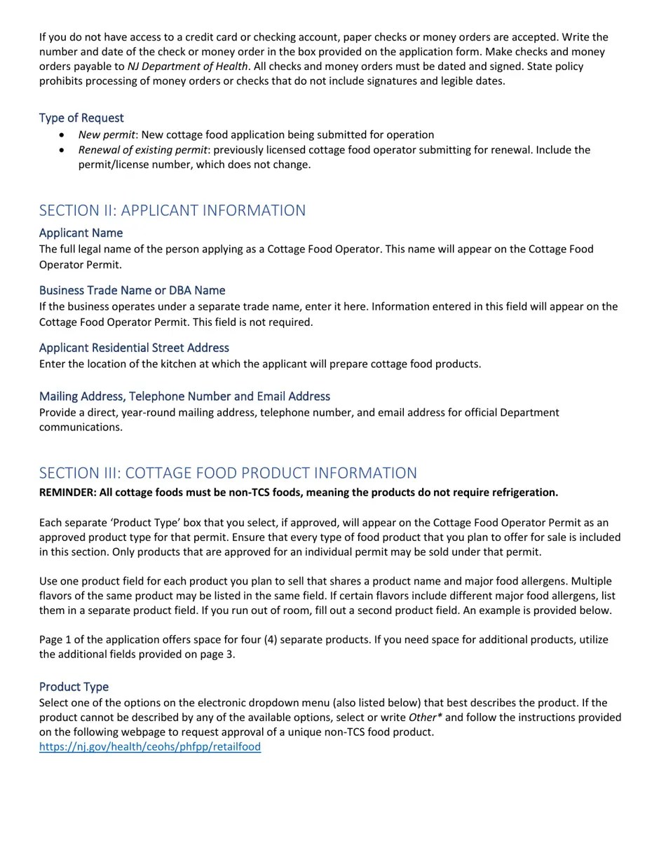 Download Instructions for Form CFO1 Application for Cottage Food