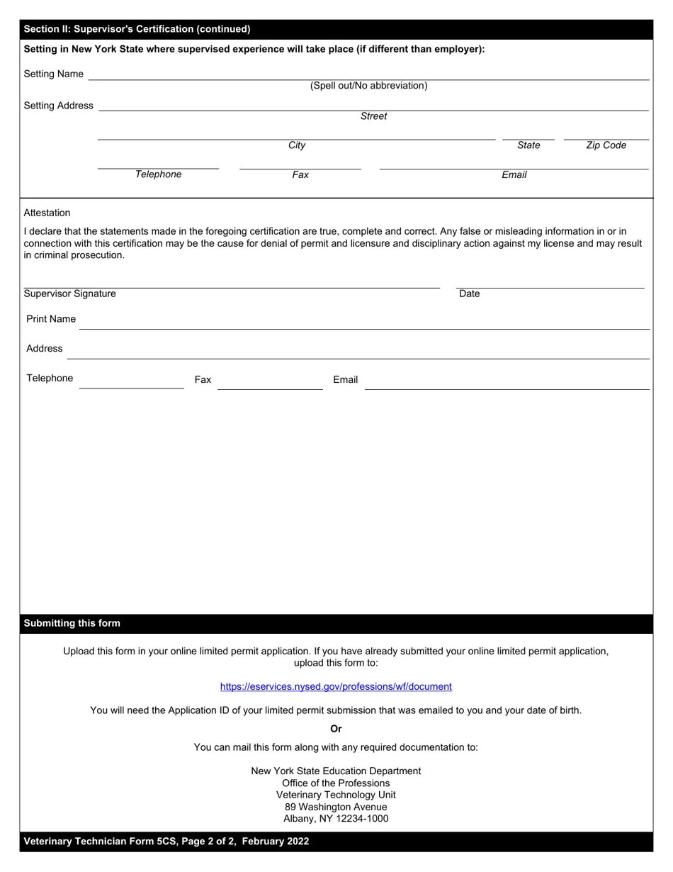 Veterinary Technician Form 5CS Fill Out, Sign Online and Download