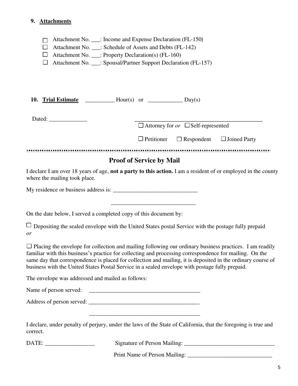 Form FL105 Fill Out, Sign Online and Download Printable PDF, County