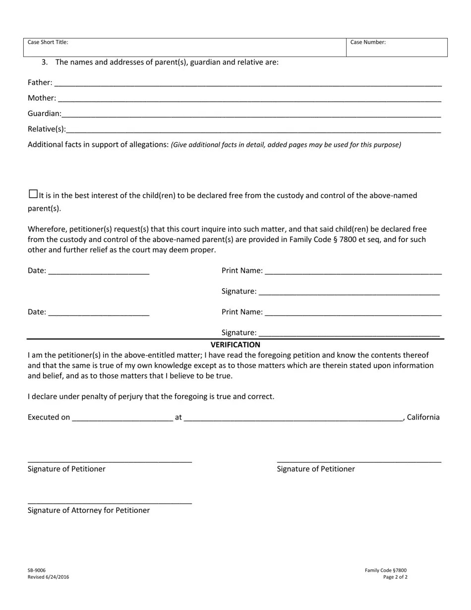 Form SB9006 Fill Out, Sign Online and Download Fillable PDF, County