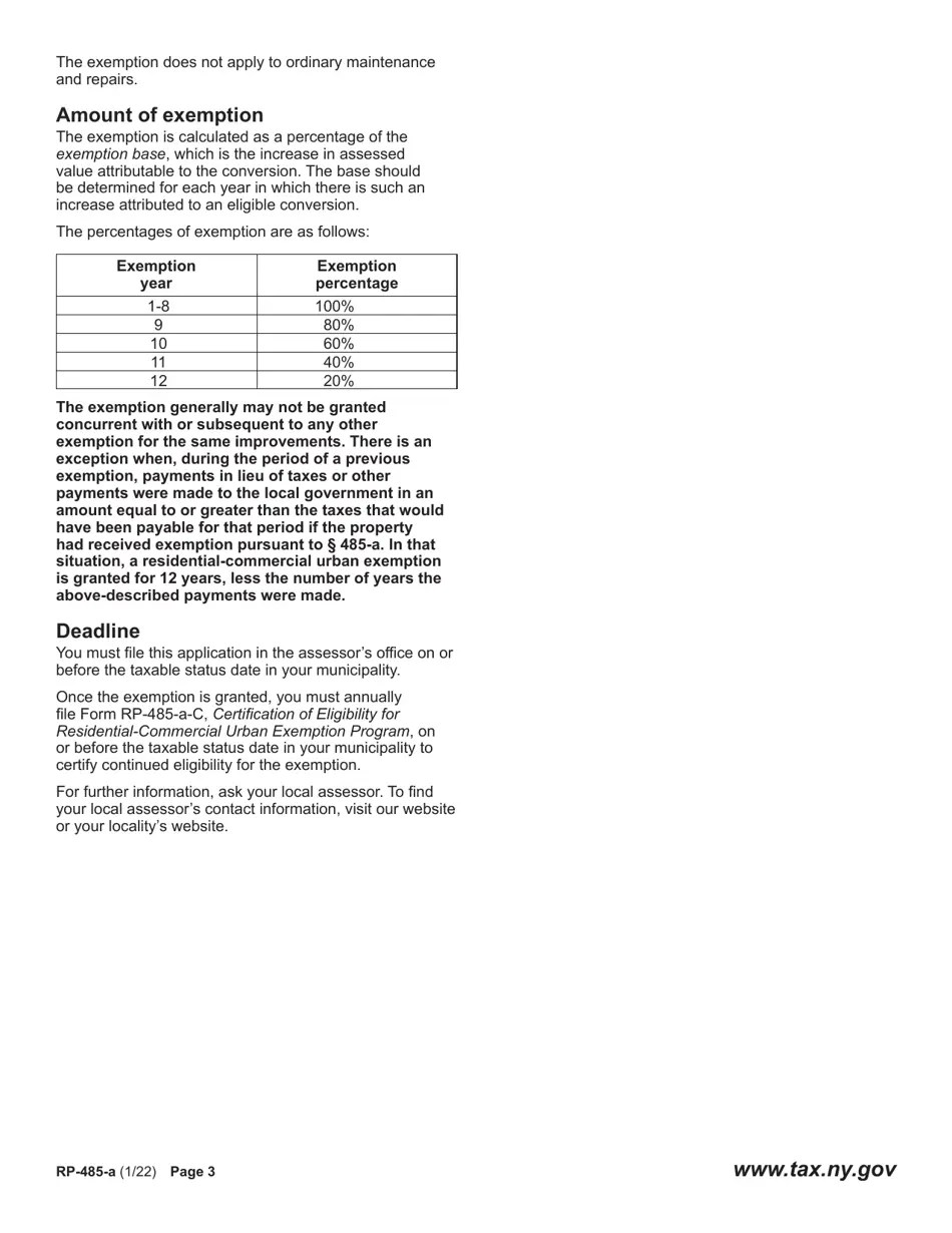 Form RP485A Download Fillable PDF or Fill Online Application for Real