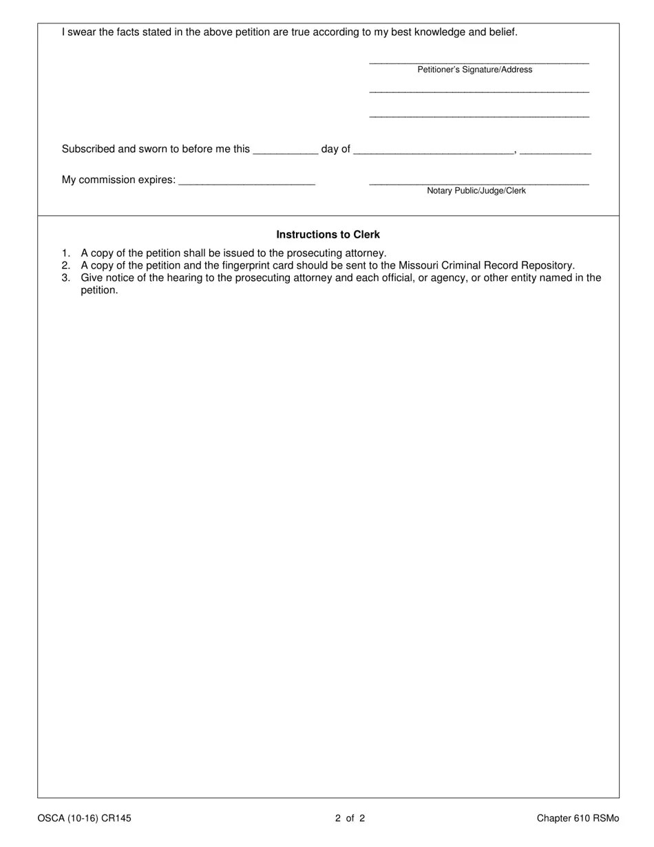 Form CR145 Fill Out, Sign Online and Download Fillable PDF, Missouri