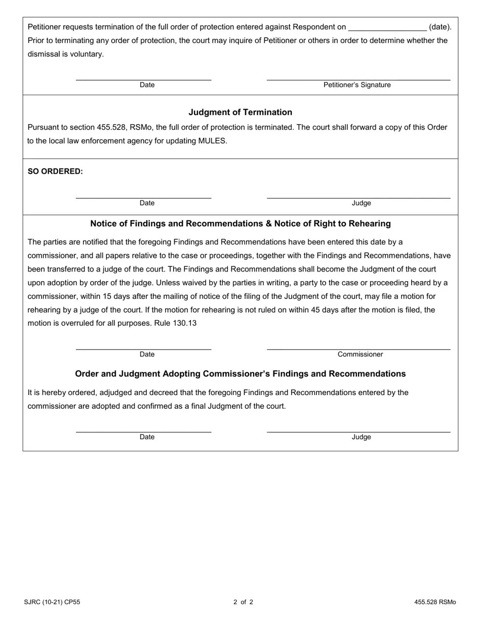 Form CP55 Fill Out, Sign Online and Download Fillable PDF, Missouri Templateroller