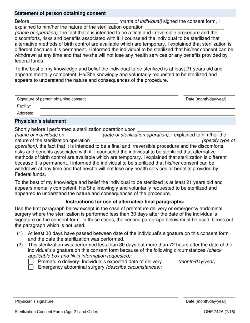 Form OHP742A Fill Out, Sign Online and Download Fillable PDF, Oregon