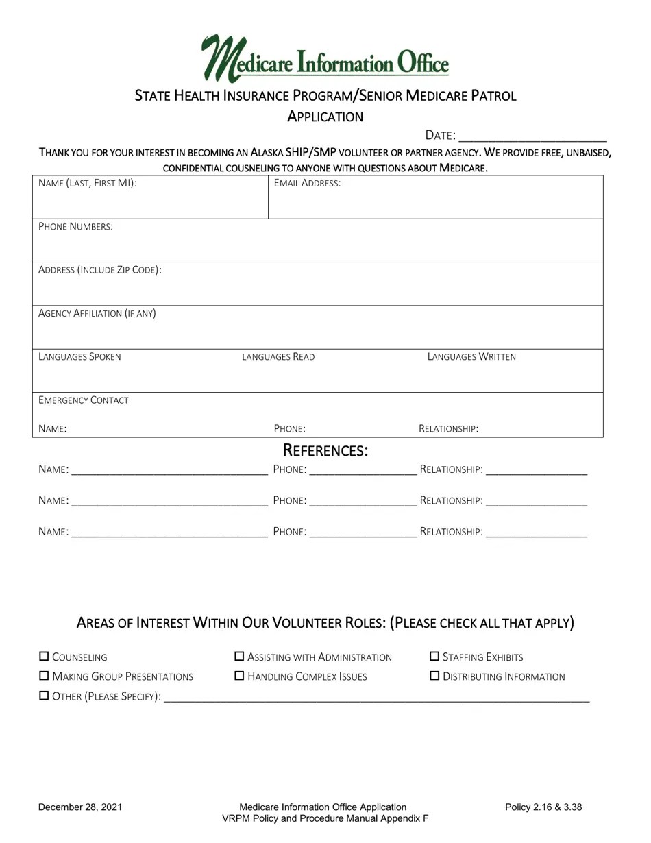 Alaska State Health Insurance Program/Senior Medicare Patrol