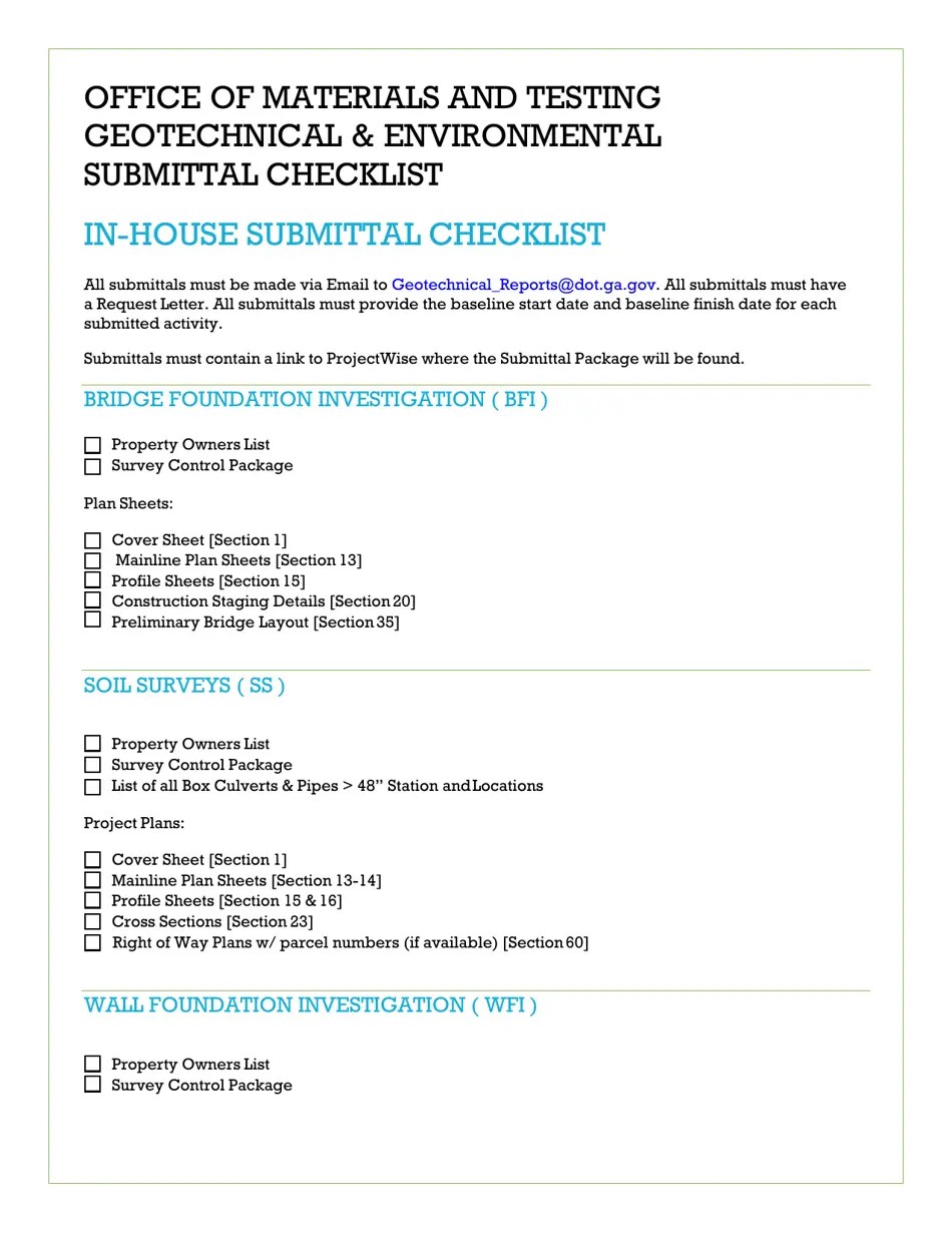 (United States) Geotechnical & Environmental inHouse Submittal