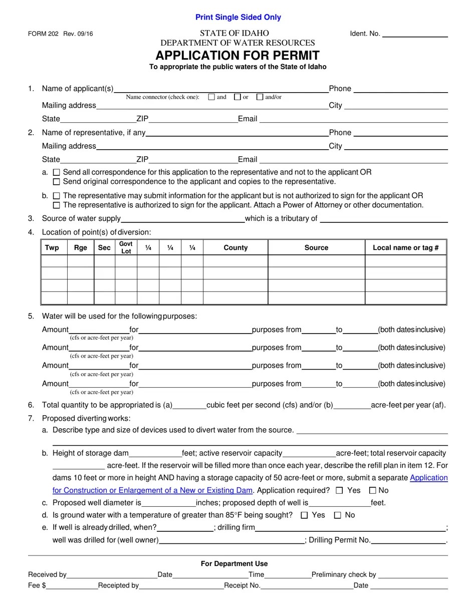 Form 202 Fill Out, Sign Online and Download Fillable PDF, Idaho Templateroller
