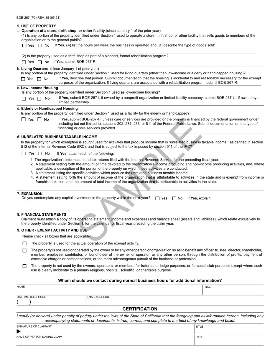 Form BOE267 Fill Out, Sign Online and Download Printable PDF