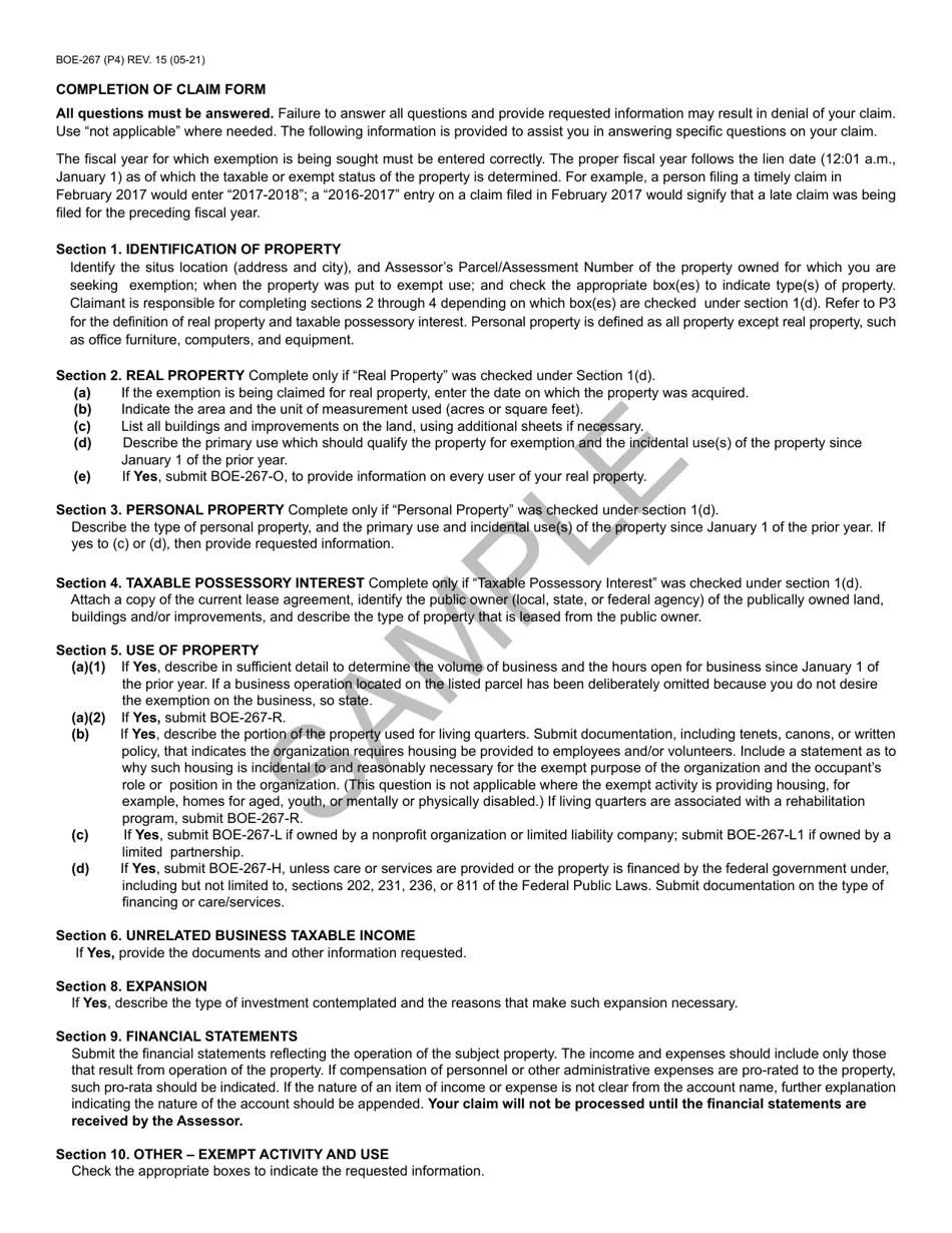 Form BOE267 Fill Out, Sign Online and Download Printable PDF