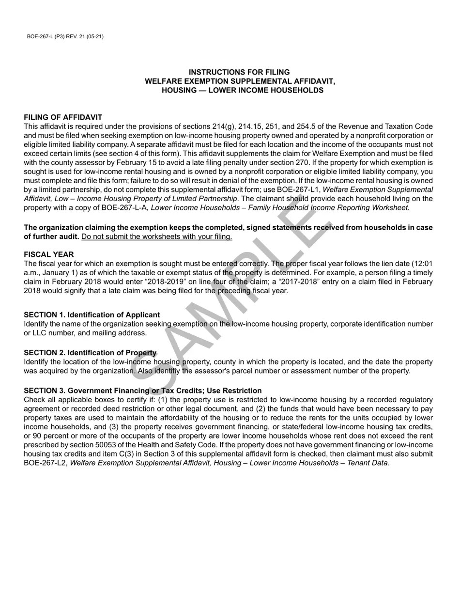 Form BOE267L Fill Out, Sign Online and Download Printable PDF