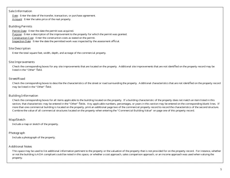 North Dakota Property Record Commercial Fill Out, Sign Online and