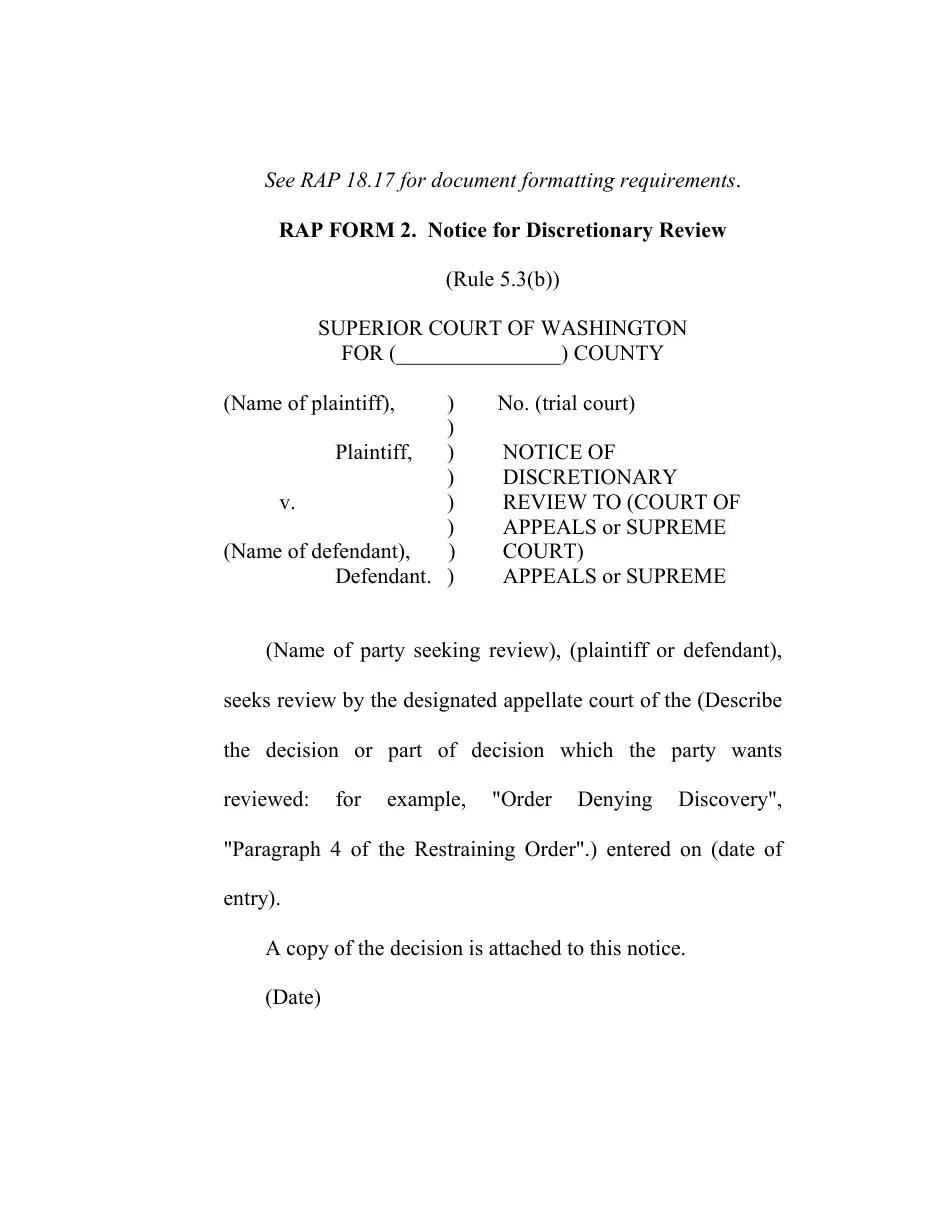 RAP Form 2 Fill Out, Sign Online and Download Printable PDF