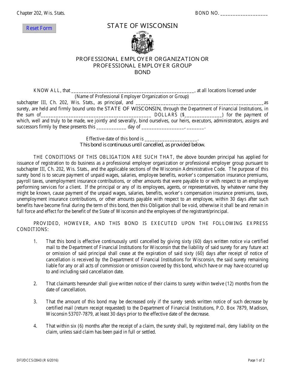 Form DFI/DCCS/2843 Fill Out, Sign Online and Download Fillable PDF