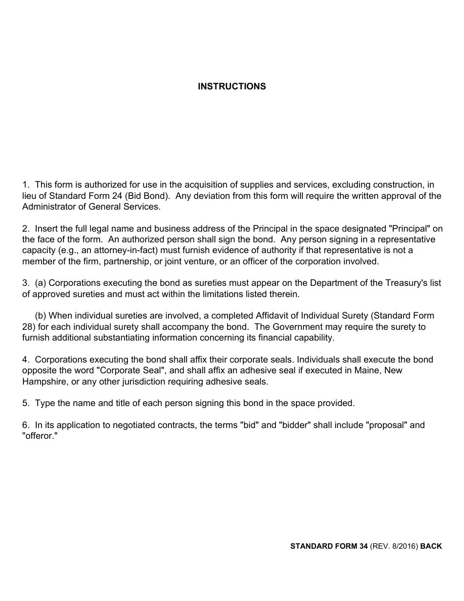Form SF34 Fill Out, Sign Online and Download Fillable
 PDF Templateroller