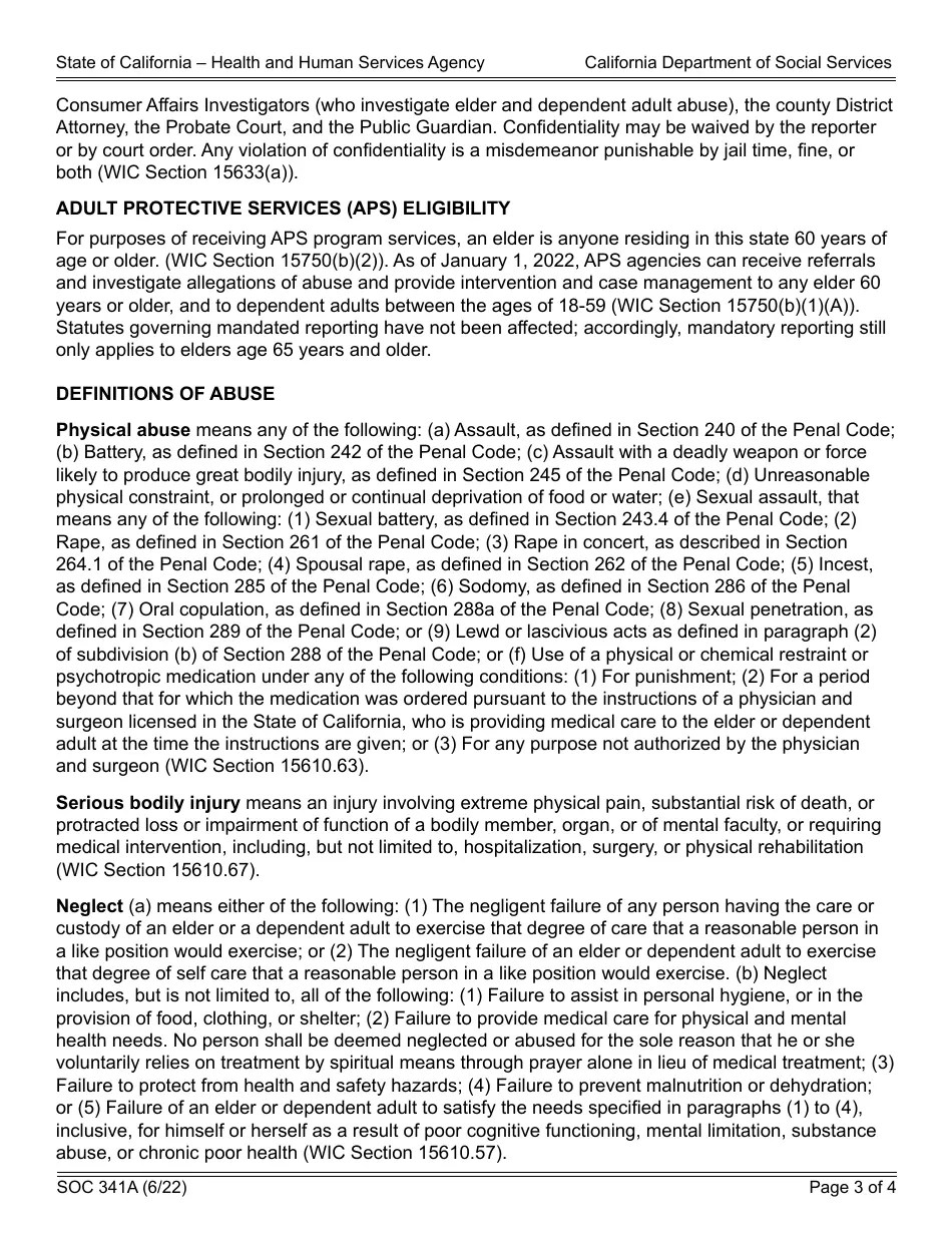 Form SOC341A Download Fillable PDF or Fill Online Statement