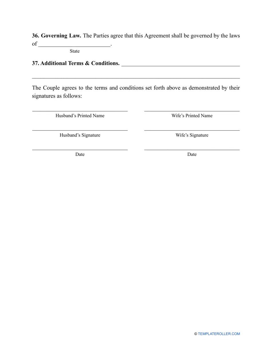 Delaware Divorce Settlement Agreement Template Fill Out, Sign Online