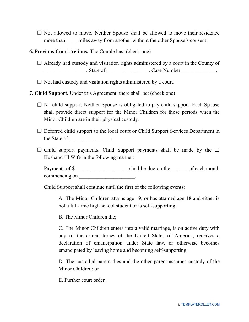 New Mexico Divorce Settlement Agreement Template Fill Out, Sign