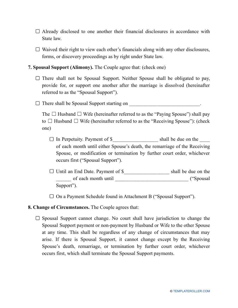 South Dakota Divorce Settlement Agreement Template Fill Out, Sign