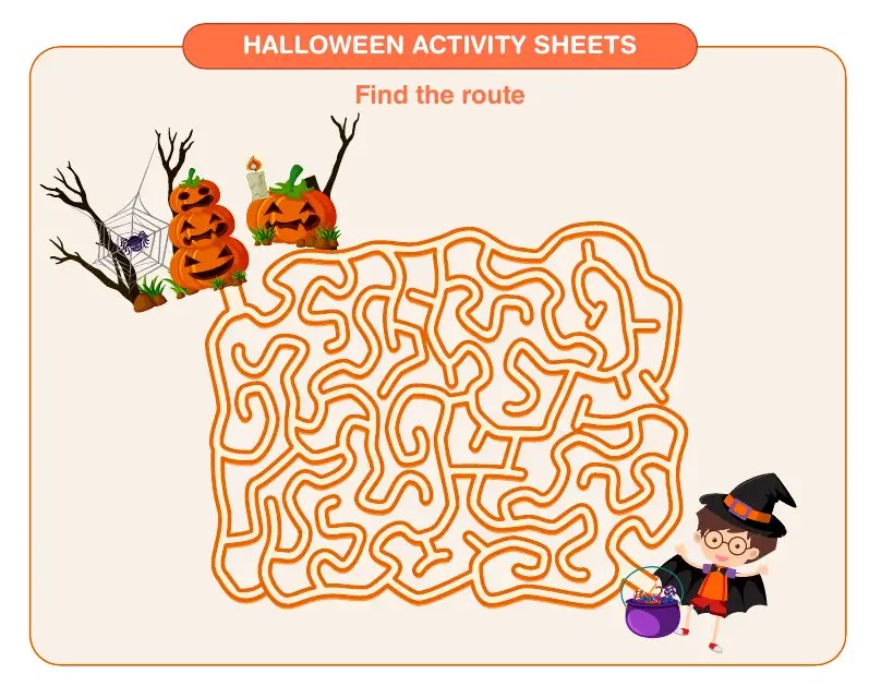 Halloween Maze Download Printable PDF Templateroller