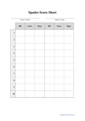 Free Score Sheet Templates - Customize, Download & Print PDF