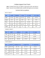 Soccer Ball Size Chart - Adidas Download Printable PDF | Templateroller