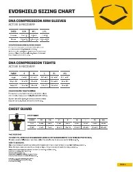 Protective Gear Size Chart - Evoshield Download Printable PDF