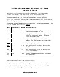 Basketball Size Chart for Kids and Adults - Breakthrough Basketball